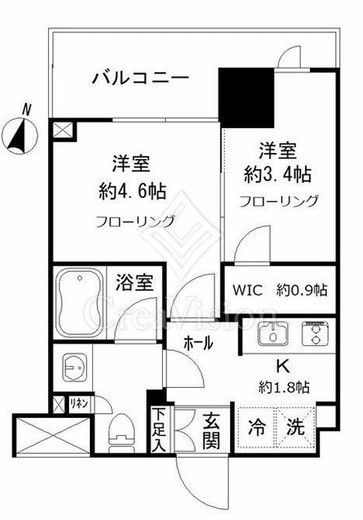 JP noie 亀戸 (ジェーピーノイエ亀戸)　218号室　間取り