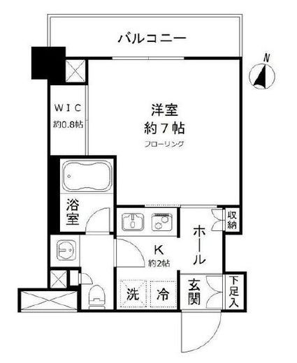 JP noie 亀戸 (ジェーピーノイエ亀戸)　216号室　間取り