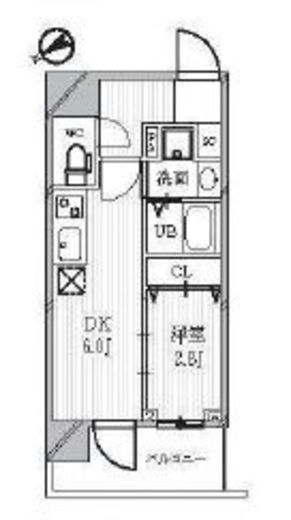 パークフラッツ蔵前　301号室　間取り