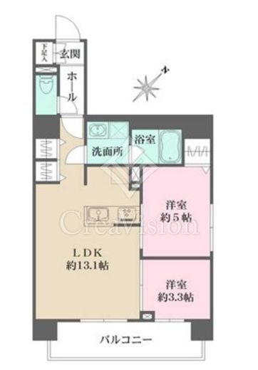 パークフラッツ蔵前　303号室　間取り