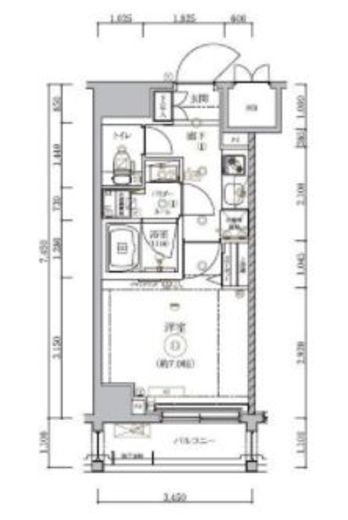 グラシアプレイス錦糸町　202号室　間取り
