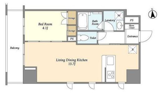 ヴェルメリオ本所　1002号室　間取り
