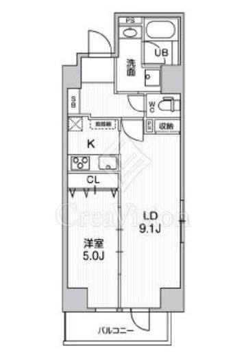 BLAU菊川　402号室　間取り