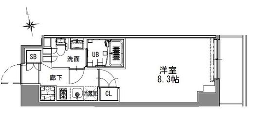 S-RESIDENCE浅草 (エスレジデンス浅草)　205号室　間取り