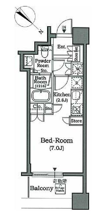 ホライズンプレイス赤坂　306号室　間取り