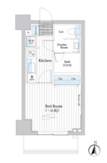 L・BASE押上North・South　N406号室　間取り
