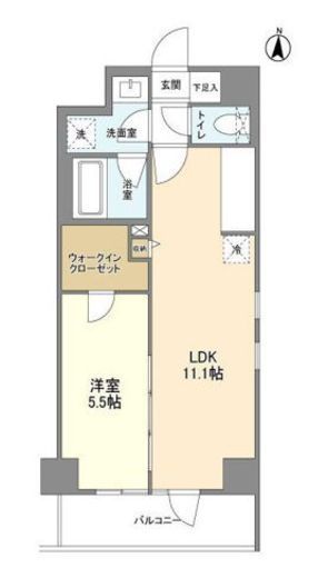 L・BASE押上North・South　S409号室　間取り