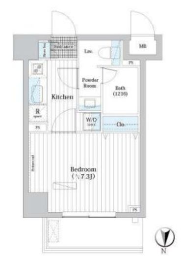 L・BASE押上North・South　S507号室　間取り