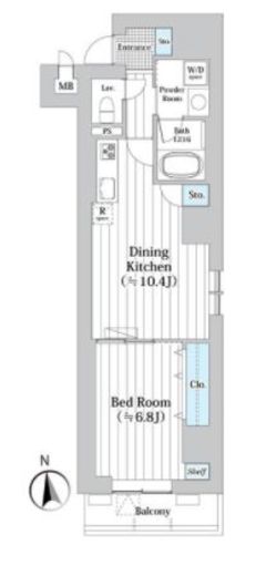 RESIDENCE ODE　703号室　間取り