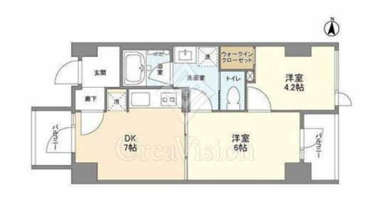 ドゥーエ錦糸町　702号室　間取り