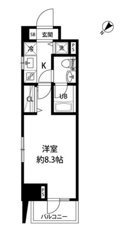 ルクレ日本橋馬喰町　1006号室　間取り