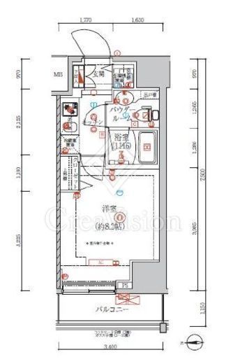 アルテシモクルセ　1003号室　間取り