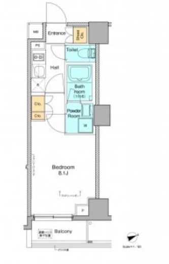 プラウドフラット清澄白河2　505号室　間取り