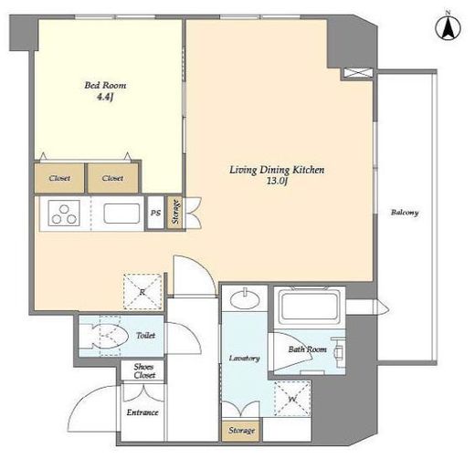 ジェノヴィア浅草橋2スカイガーデン　203号室　間取り