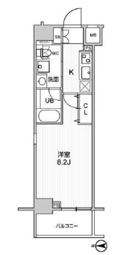ステージグランデ錦糸町2　1401号室　間取り