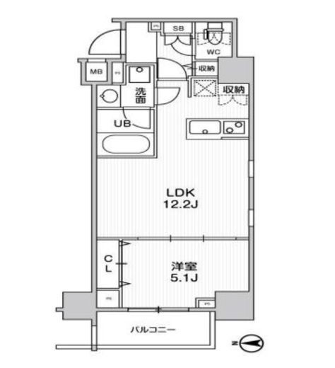 ステージグランデ錦糸町2　507号室　間取り