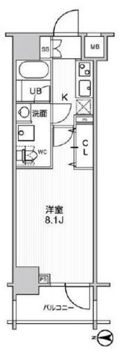 ステージグランデ錦糸町2　606号室　間取り