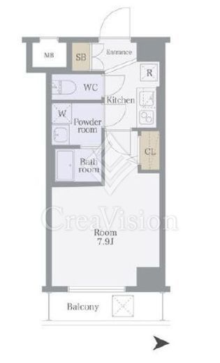 ティモーネ深川リーヴァ　202号室　間取り