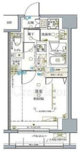 クレヴィスタ亀戸4　601号室　間取り