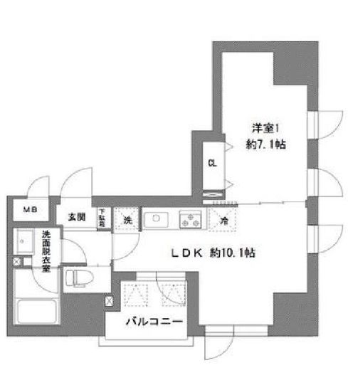 ラ・ヴィータ東上野　802号室　間取り