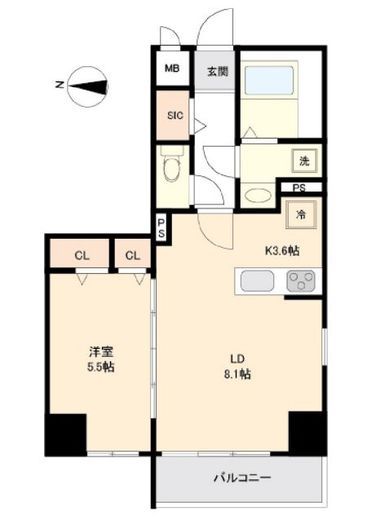 リテラス森下　206号室　間取り