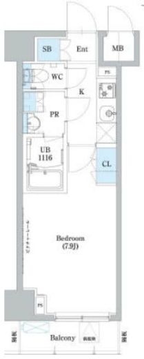 ミリアレジデンス浅草橋　503号室　間取り