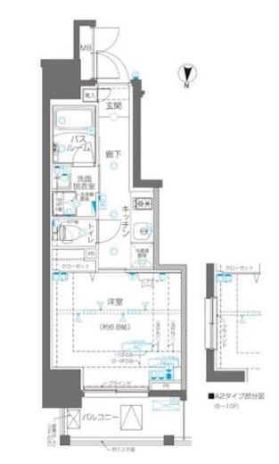 ZOOM錦糸町　301号室　間取り