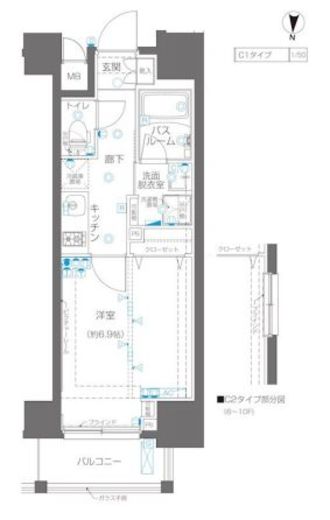 ZOOM錦糸町　503号室　間取り