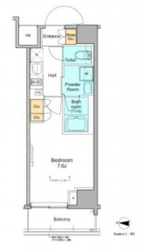 プラウドフラット本所吾妻橋　212号室　間取り
