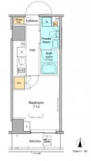 プラウドフラット本所吾妻橋　307号室　間取り