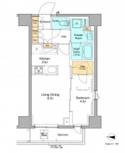 プラウドフラット本所吾妻橋　709号室　間取り