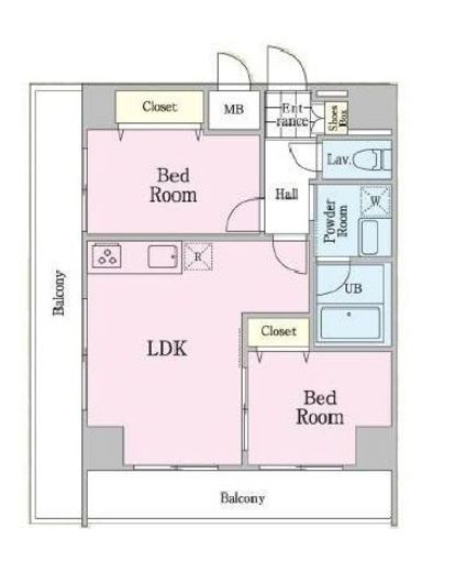 レヴァンテ浅草　1204号室　間取り