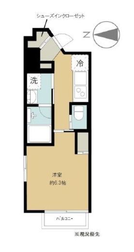 ZOOM秋葉原スクエア　401号室　間取り