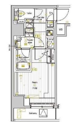 プレミアムキューブ両国DEUX　303号室　間取り