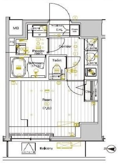 プレミアムキューブ両国DEUX　502号室　間取り
