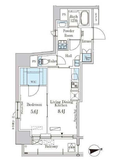 パークアクシス蔵前・春日通り　201号室　間取り