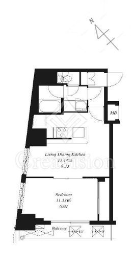 プライマル茅場町　501号室　間取り