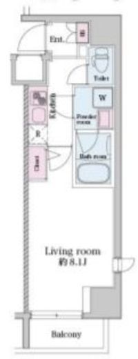 レグゼ秋葉原イースト　903号室　間取り
