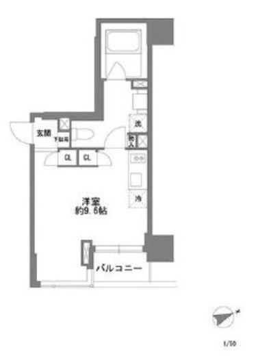 コスモグラシア清澄白河　205号室　間取り