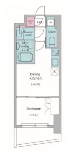 レジディア亀戸プレイス　1003号室　間取り