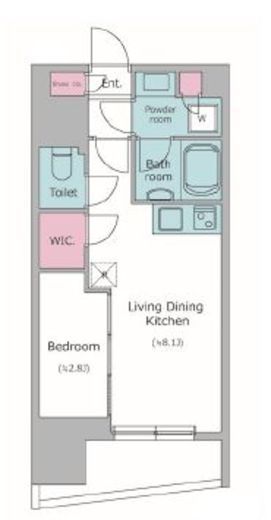 レジディア亀戸プレイス　1202号室　間取り