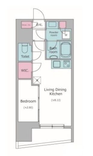 レジディア亀戸プレイス　1402号室　間取り