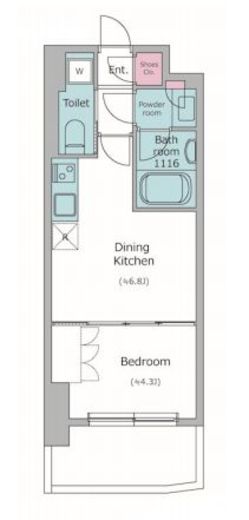 レジディア亀戸プレイス　404号室　間取り