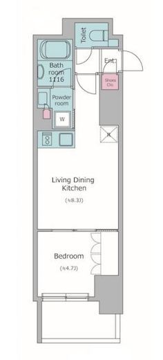 レジディア亀戸プレイス　905号室　間取り