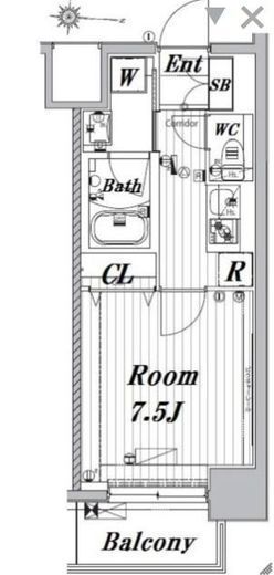メイクスデザイン両国SOUTH　503号室　間取り