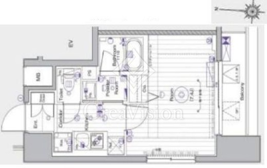 メイクスデザイン両国SOUTH　205号室　間取り