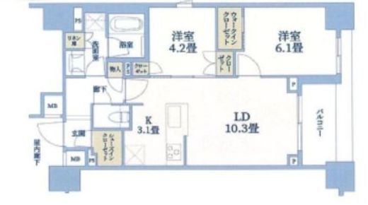ルフォン浅草蔵前　1402号室　間取り