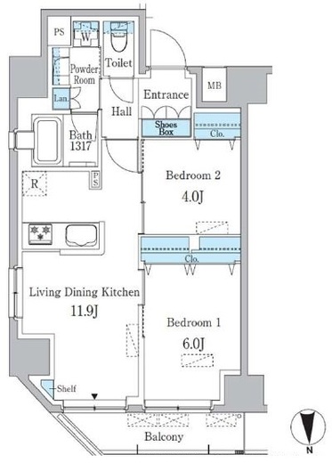 リビオメゾン両国ノース　903号室　間取り