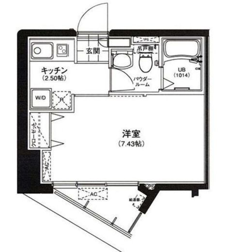 サウンドおしあげ　1101号室　間取り