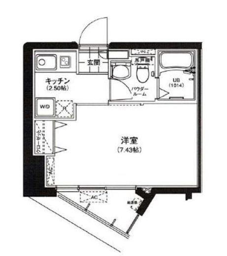 サウンドおしあげ　501号室　間取り